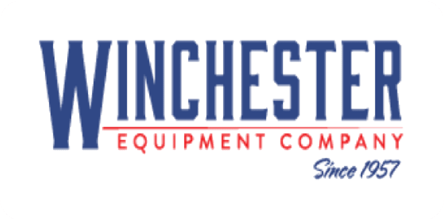 The Winchester Equipment Company logo featuring bold navy blue lettering with a red underline and 'Since 1957' tagline.